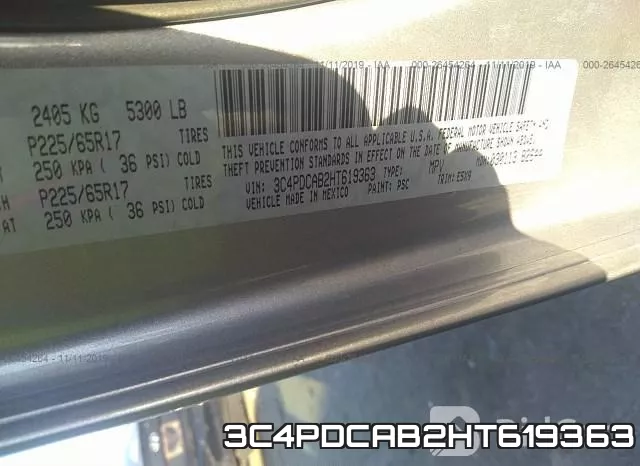 3C4PDCAB2HT619363 фото 7