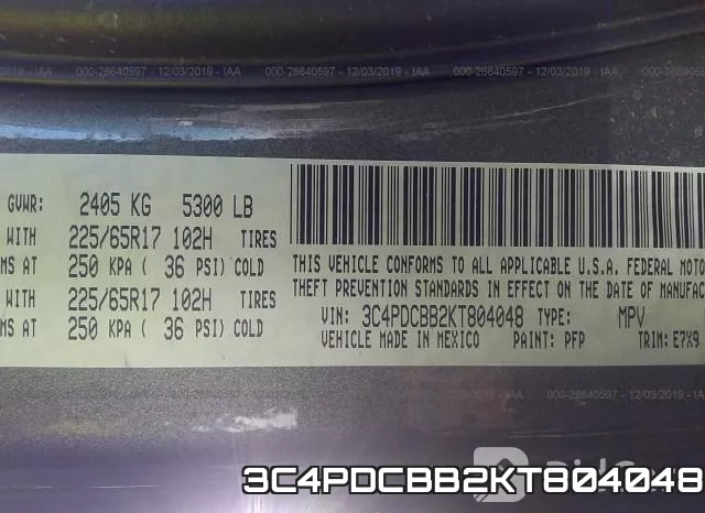 3C4PDCBB2KT804048 фото 8