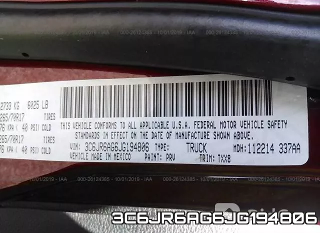 3C6JR6AG6JG194806 фото 6