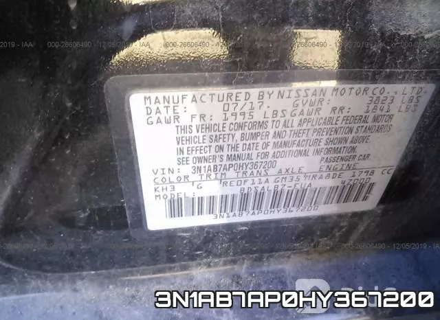 3N1AB7AP0HY367200 фото 6