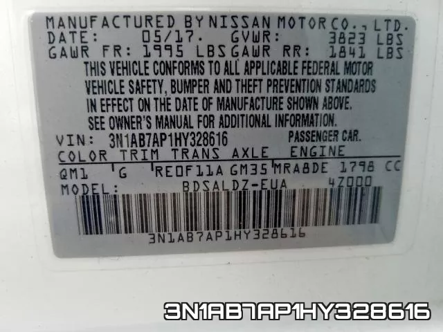3N1AB7AP1HY328616 фото 2