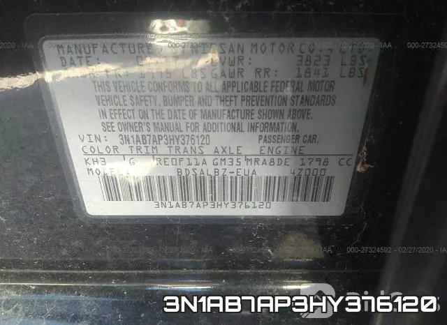 3N1AB7AP3HY376120 фото 9