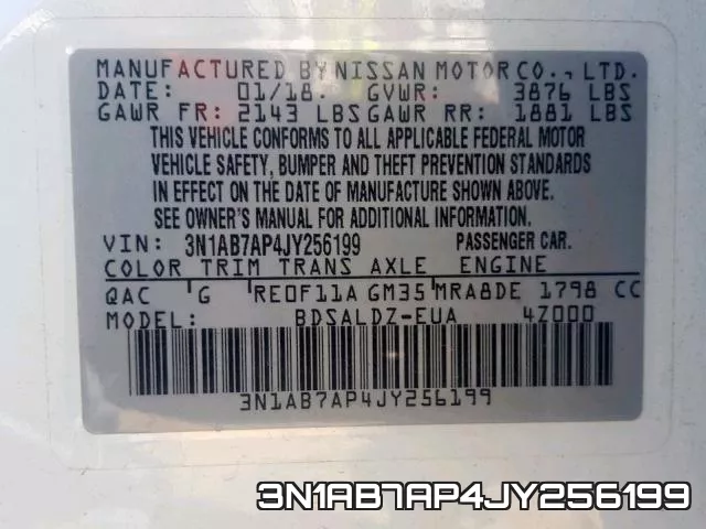 3N1AB7AP4JY256199 фото 2