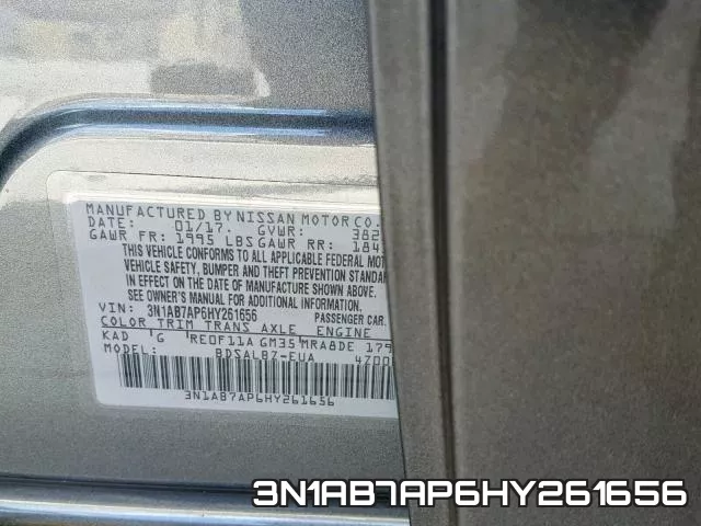 3N1AB7AP6HY261656 фото 2