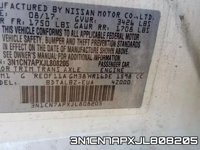 3N1CN7APXJL808205 фото 2