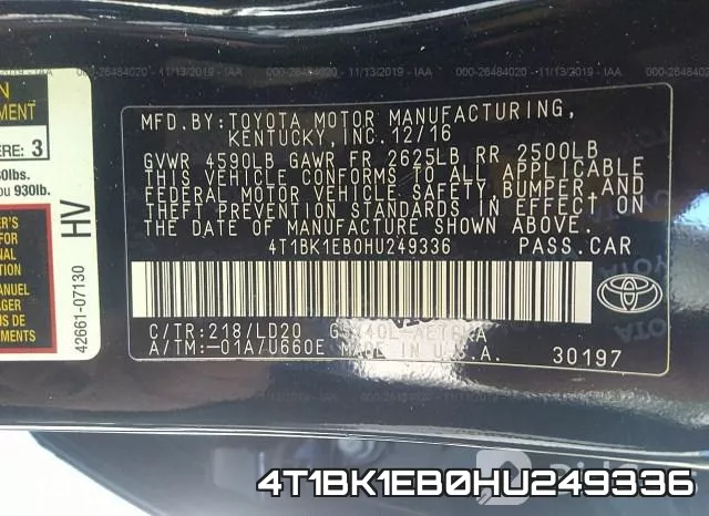 4T1BK1EB0HU249336 фото 10