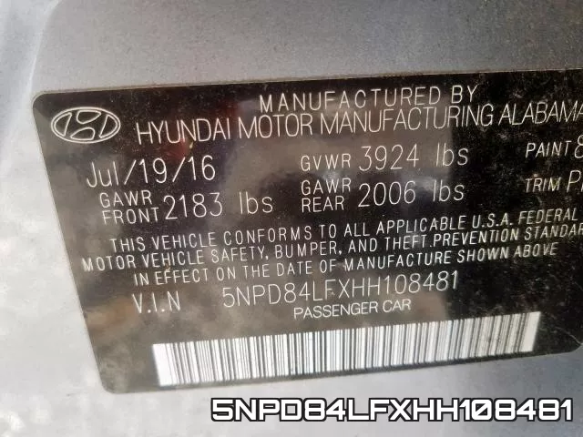 5NPD84LFXHH108481 фото 2