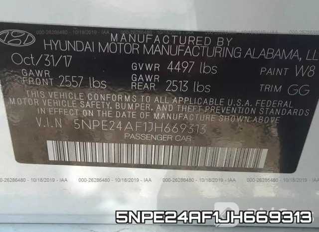5NPE24AF1JH669313 фото 9