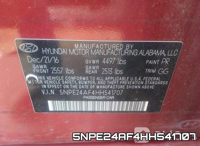 5NPE24AF4HH541707 фото 8