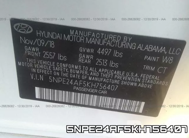 5NPE24AF5KH756407 фото 8