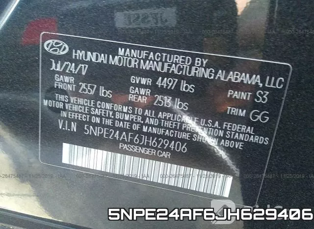 5NPE24AF6JH629406 фото 10