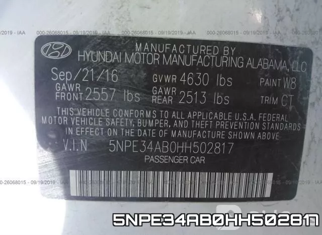 5NPE34AB0HH502817 фото 8