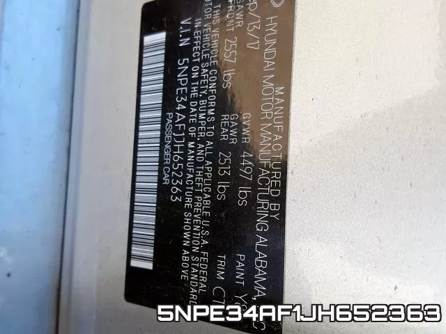 5NPE34AF1JH652363 фото 2
