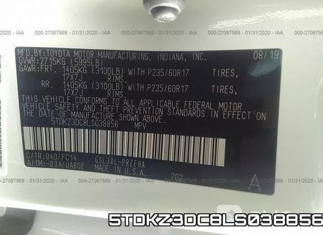 5TDKZ3DC8LS038856 фото 9