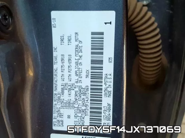5TFDY5F14JX737069 фото 2