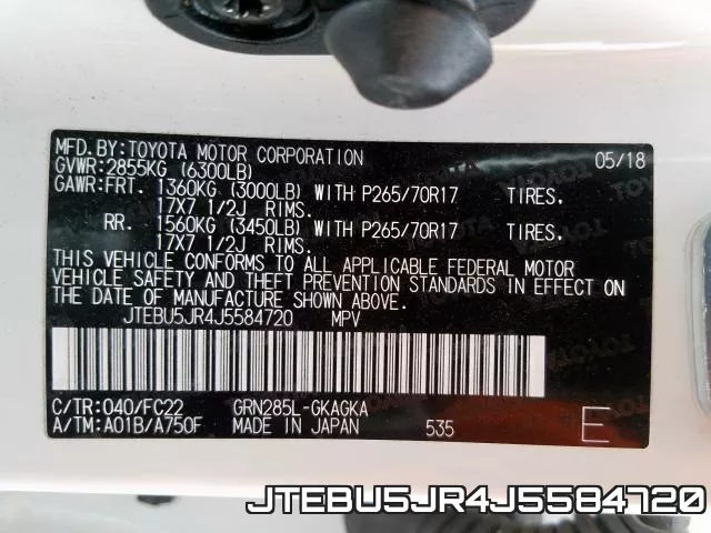 JTEBU5JR4J5584720 фото 2