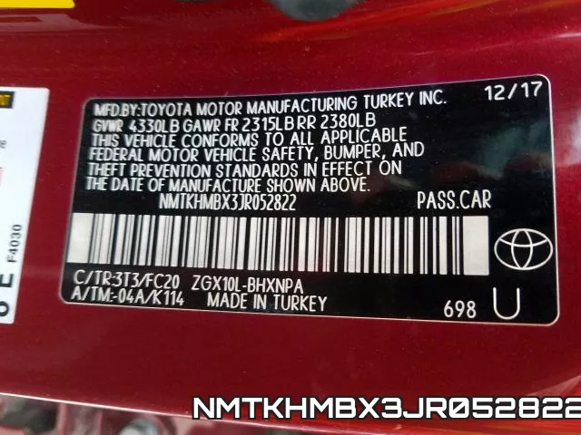 NMTKHMBX3JR052822 фото 2