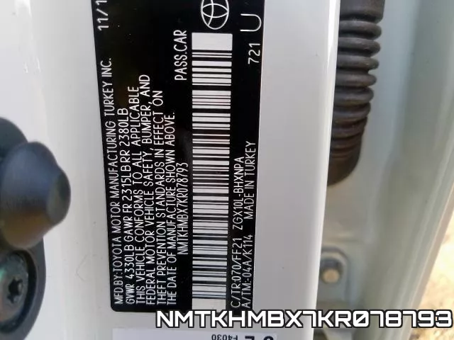 NMTKHMBX7KR078793 фото 2