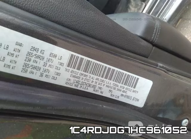 1C4RDJDG7HC961052 фото 8