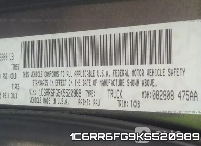 1C6RR6FG9KS520989 фото 9