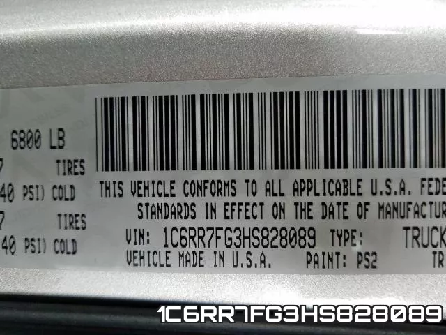 1C6RR7FG3HS828089 фото 2