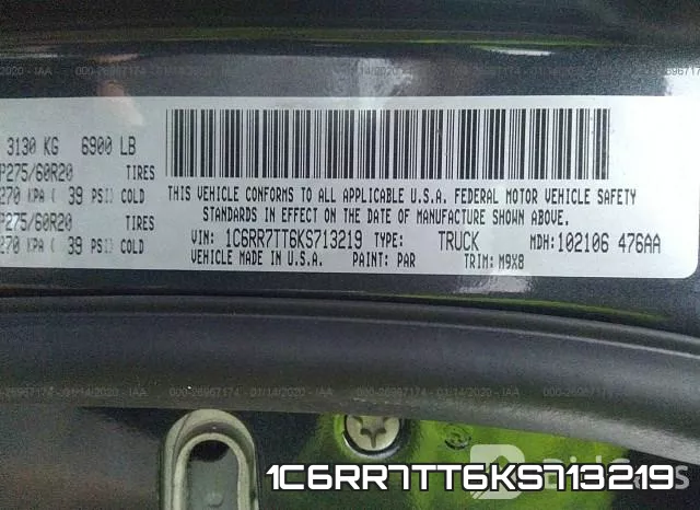 1C6RR7TT6KS713219 фото 8