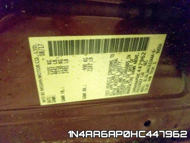 1N4AA6AP0HC447962 фото 2