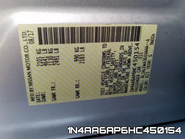 1N4AA6AP6HC450154 фото 2