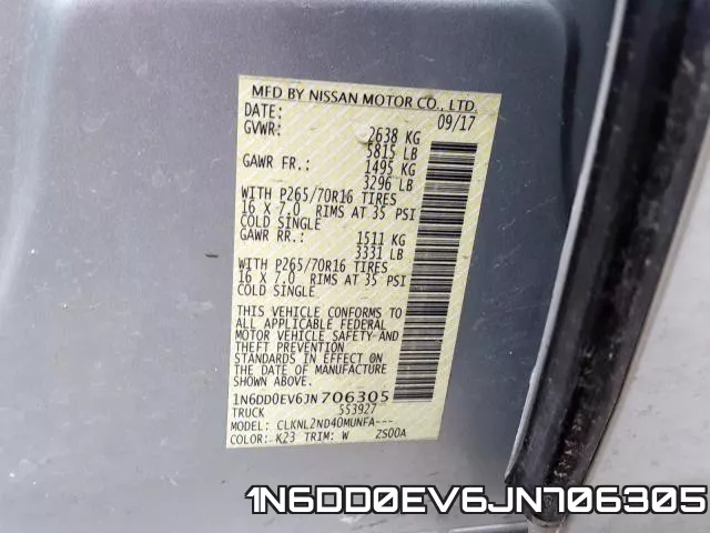 1N6DD0EV6JN706305 фото 2