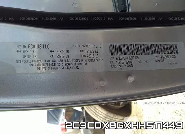 2C3CDXBGXHH517449 фото 9