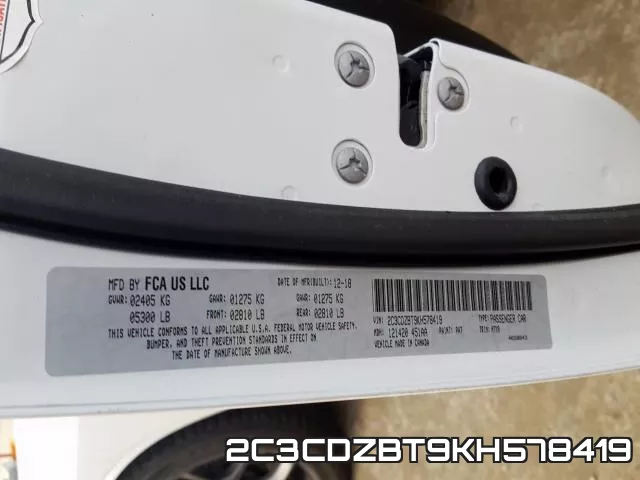 2C3CDZBT9KH578419 фото 2