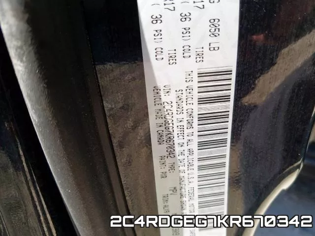 2C4RDGEG7KR670342 фото 2