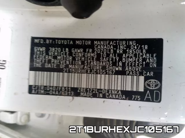 2T1BURHEXJC105167 фото 2