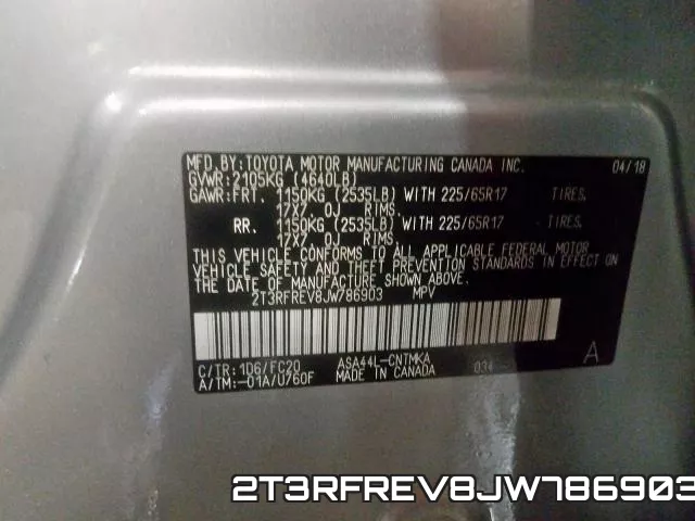 2T3RFREV8JW786903 фото 2