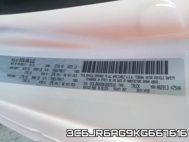 3C6JR6AG9KG667616 фото 2