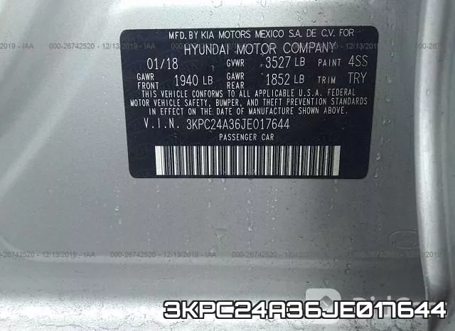 3KPC24A36JE017644 фото 9