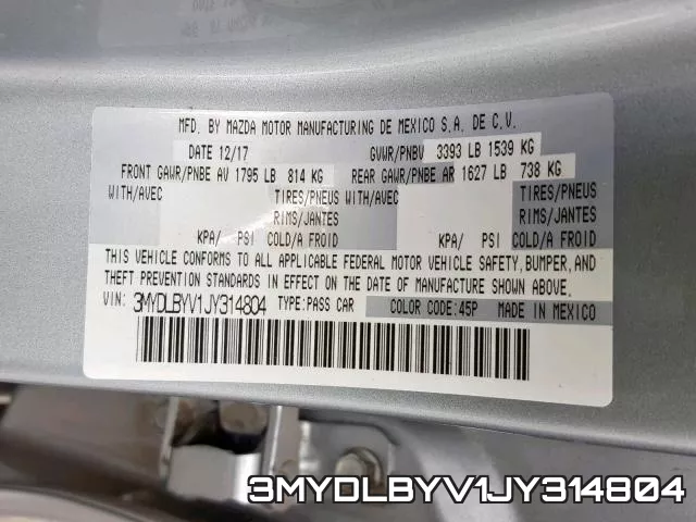 3MYDLBYV1JY314804 фото 2