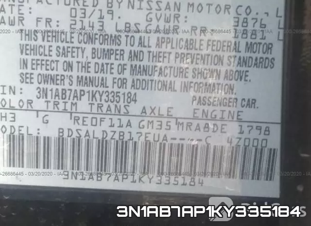 3N1AB7AP1KY335184 фото 9