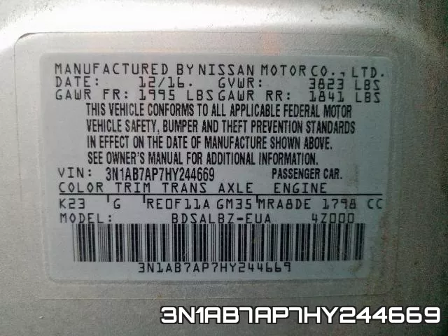 3N1AB7AP7HY244669 фото 2