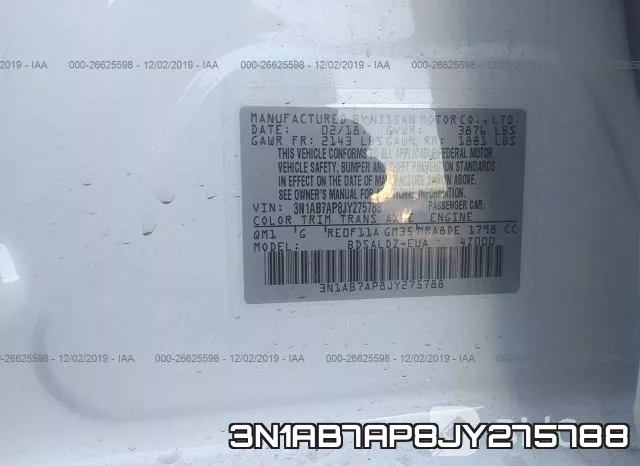 3N1AB7AP8JY275788 фото 8