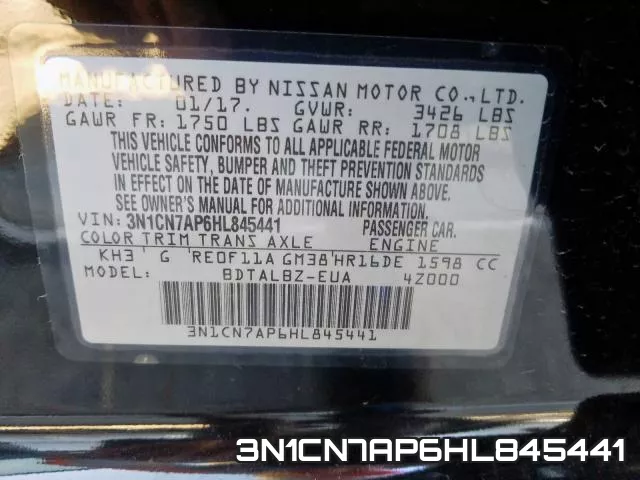 3N1CN7AP6HL845441 фото 2