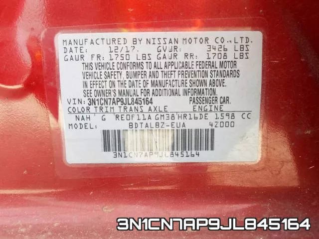 3N1CN7AP9JL845164 фото 2