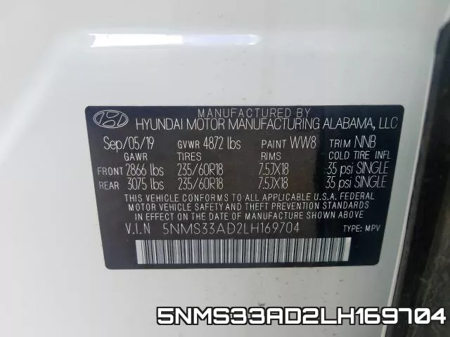 5NMS33AD2LH169704 фото 2