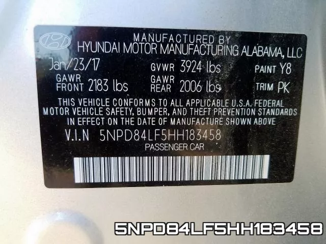 5NPD84LF5HH183458 фото 2