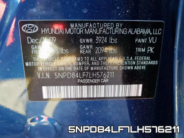 5NPD84LF7LH576211 фото 2