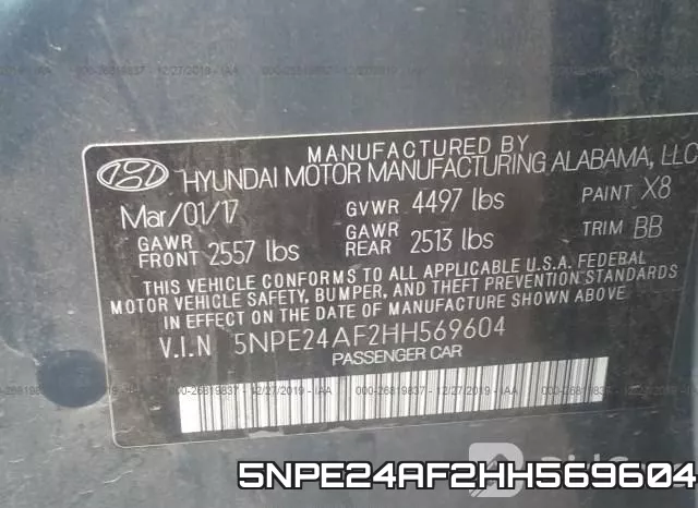 5NPE24AF2HH569604 фото 7