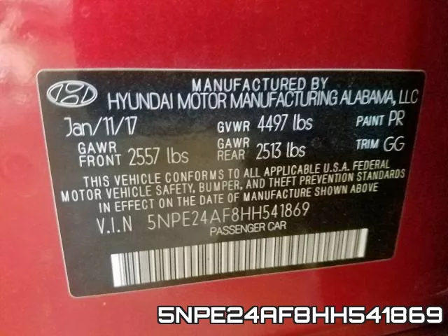 5NPE24AF8HH541869 фото 2