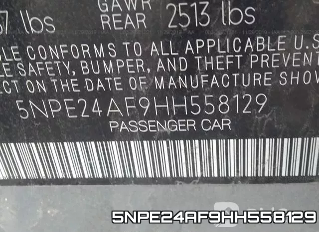 5NPE24AF9HH558129 фото 7
