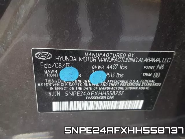 5NPE24AFXHH558737 фото 2