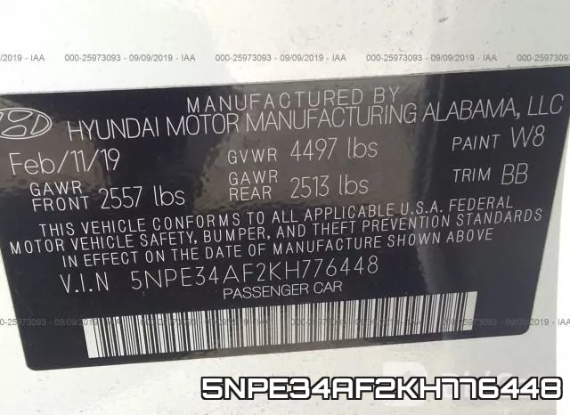 5NPE34AF2KH776448 фото 8